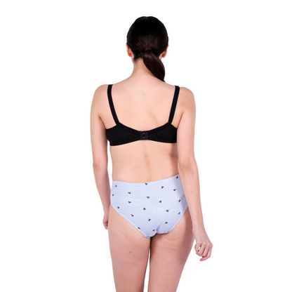 Black Non Padded bra and panty set black view by gossip by mybra