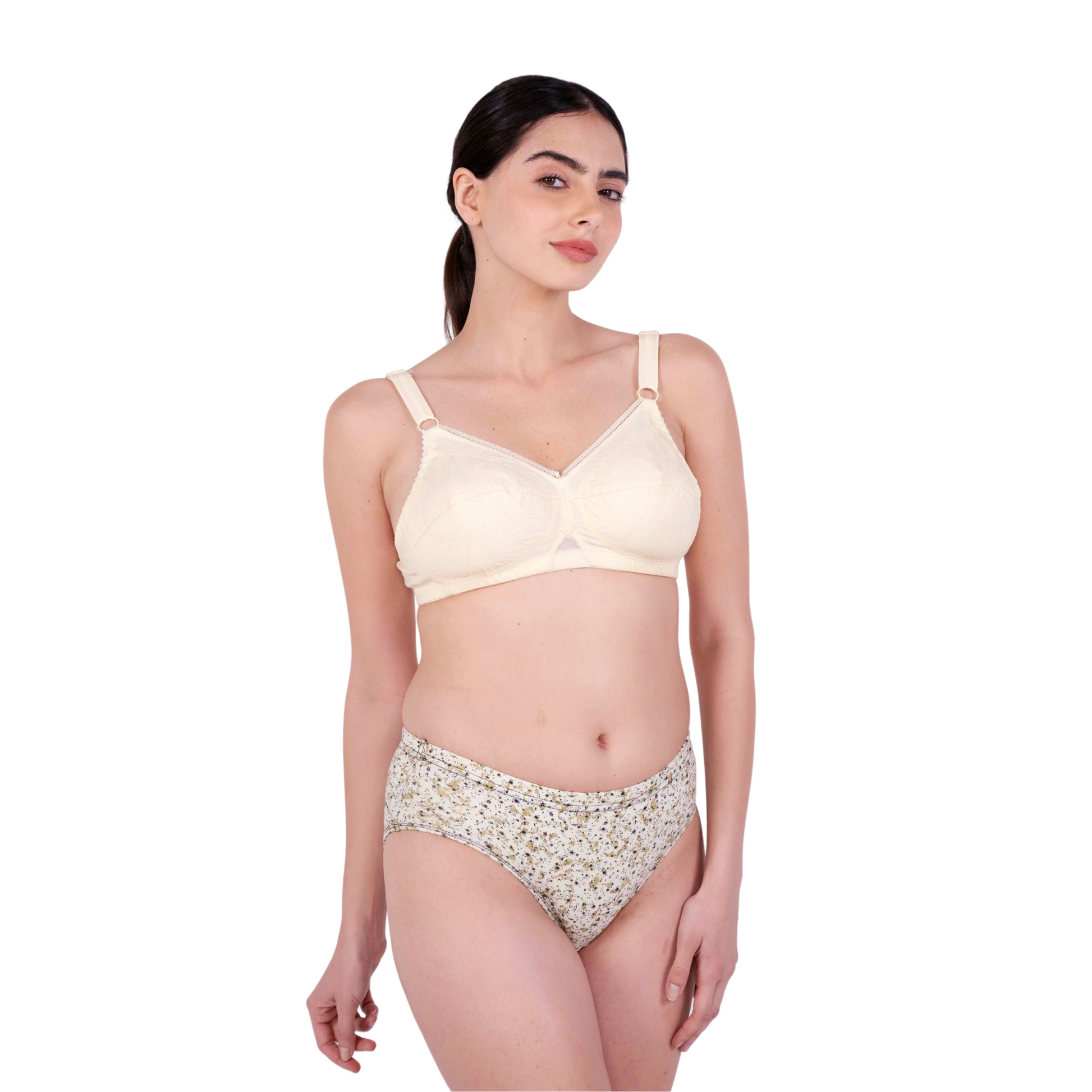 Skin Non Padded bra and panty set right view by gossip by mybra