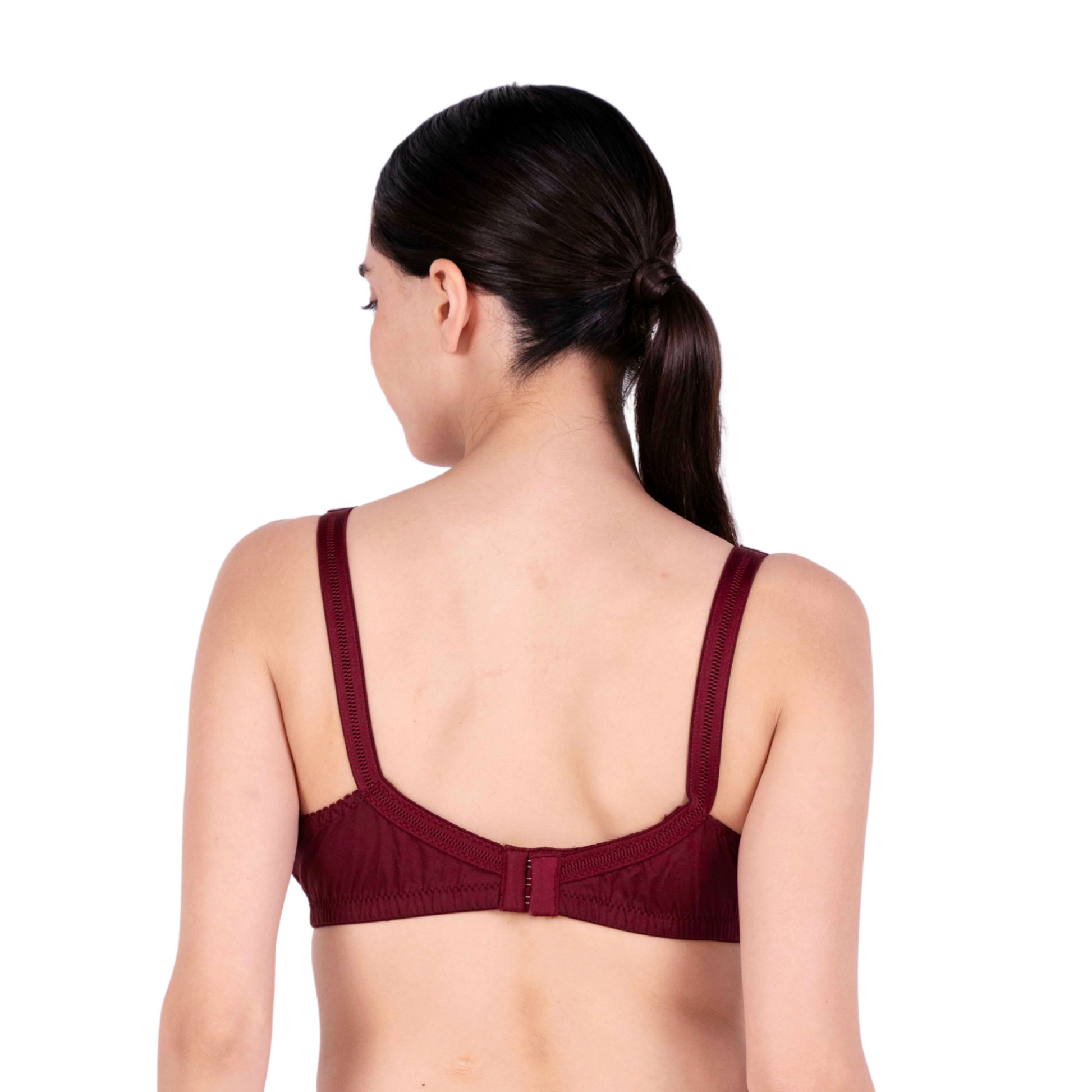 Maroon Non Padded bra back view by gossip by mybra