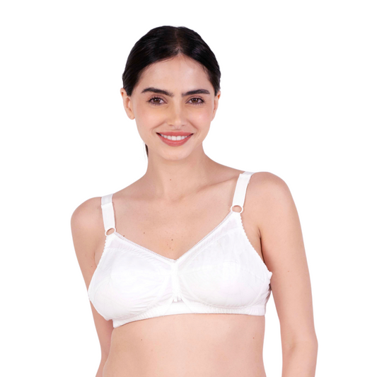 White Non Padded bra front view by gossip by mybra