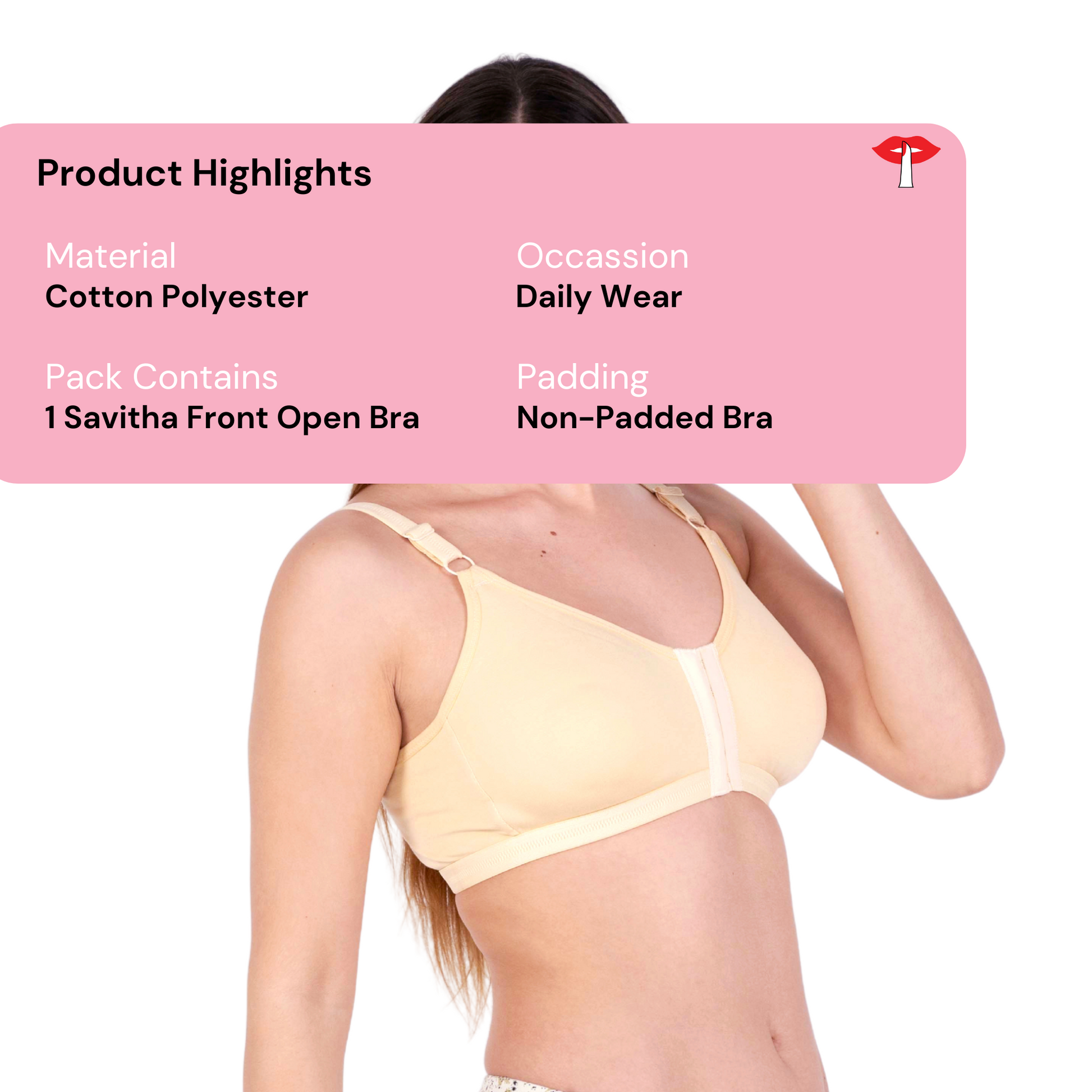 skin non padded front open bra product information by gossip by mybra