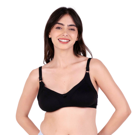 Black Non Padded bra front view by gossip by mybra
