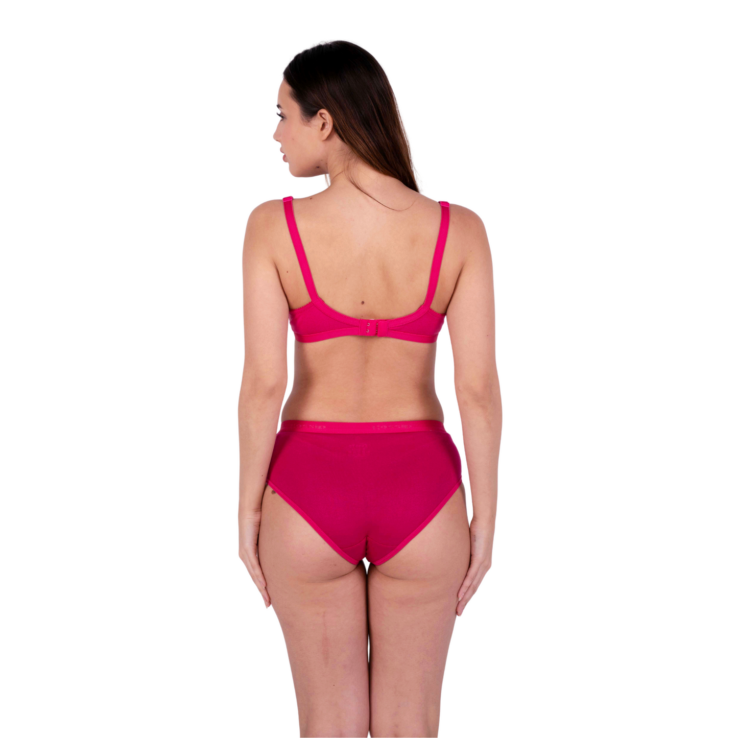Rani Pink Shalini Daily wear bra and panty set back view by gossip by mybra