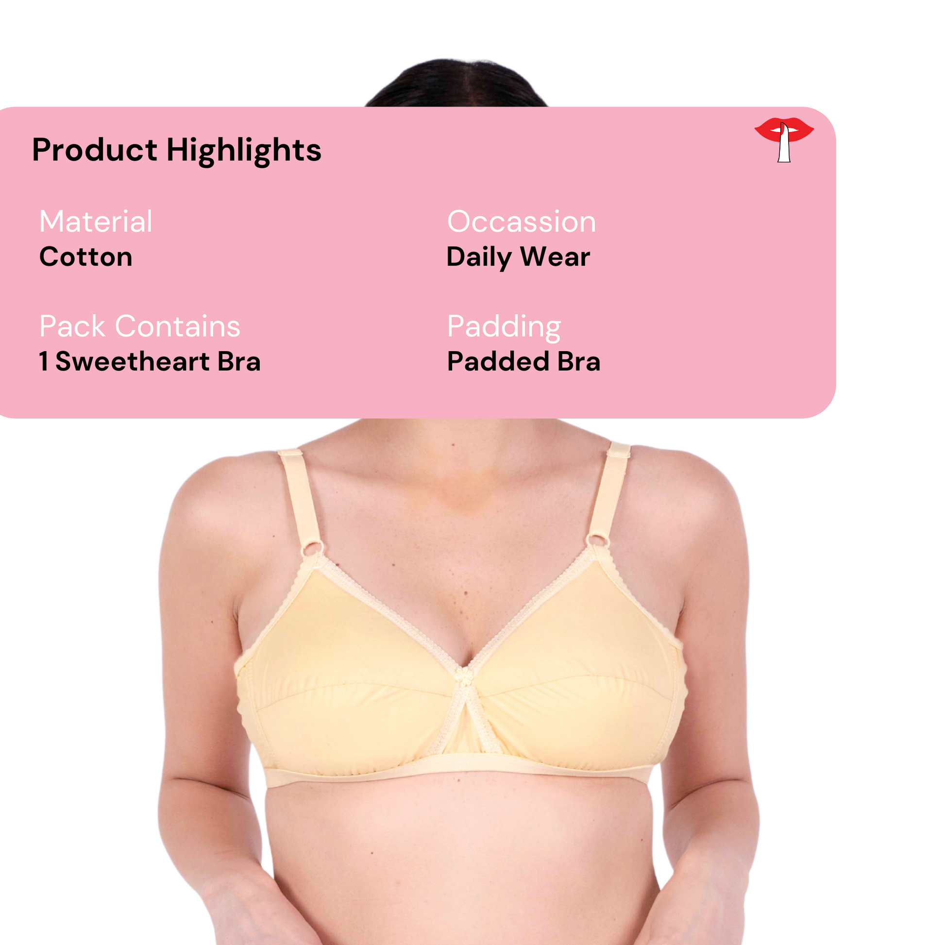 Skin sweetheart padded bra product information by gossip by mybra
