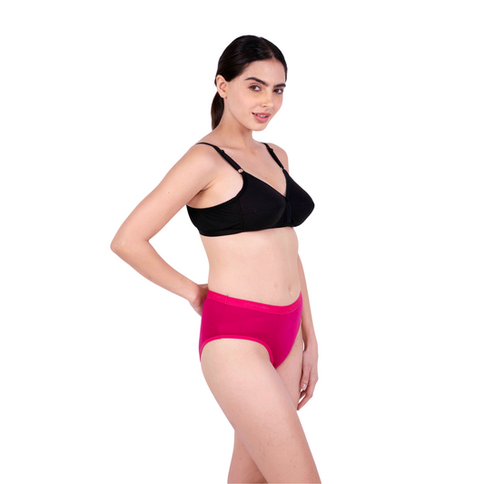 Black sweetheart padded bra and panty set  right view by gossip by mybra