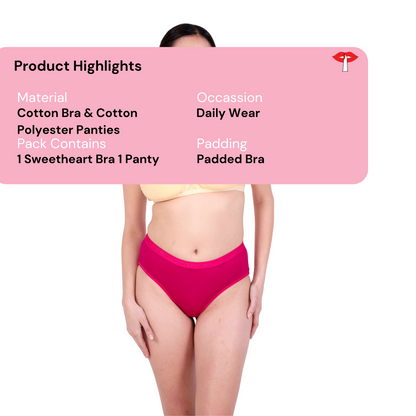 Skin sweetheart padded bra and panty set  product information by gossip by mybra