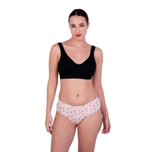 Black Tiana sports bra front view by gossip by mybra