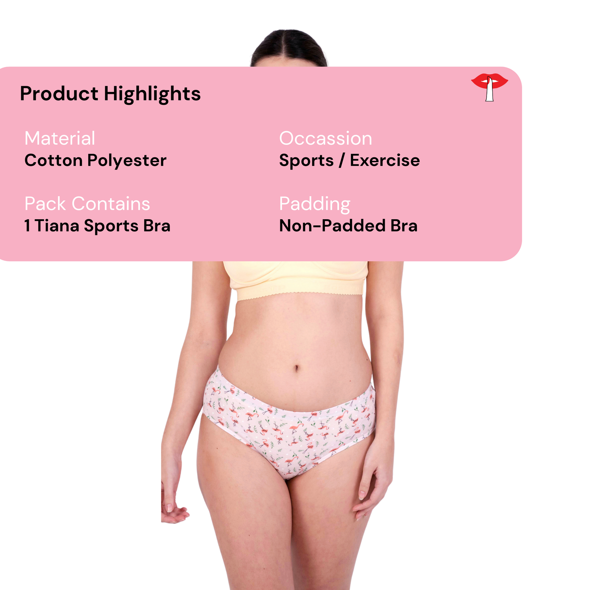 Skin Tiana sports bra and panty product information image by gossip by mybra