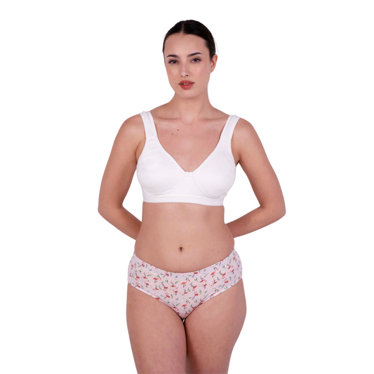 white Tiana sports bra front view by gossip by mybra