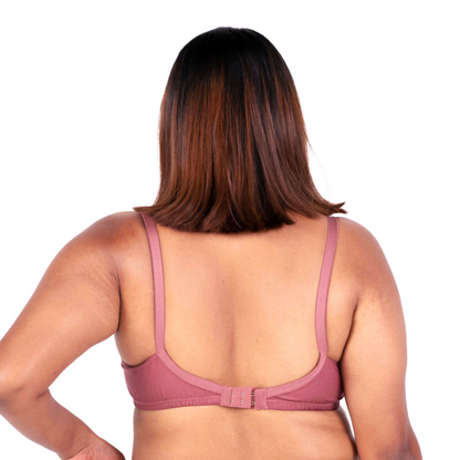 Vimal Brick 100% Cotton Round Stitch Bra back view designed by Gossip by Mybra