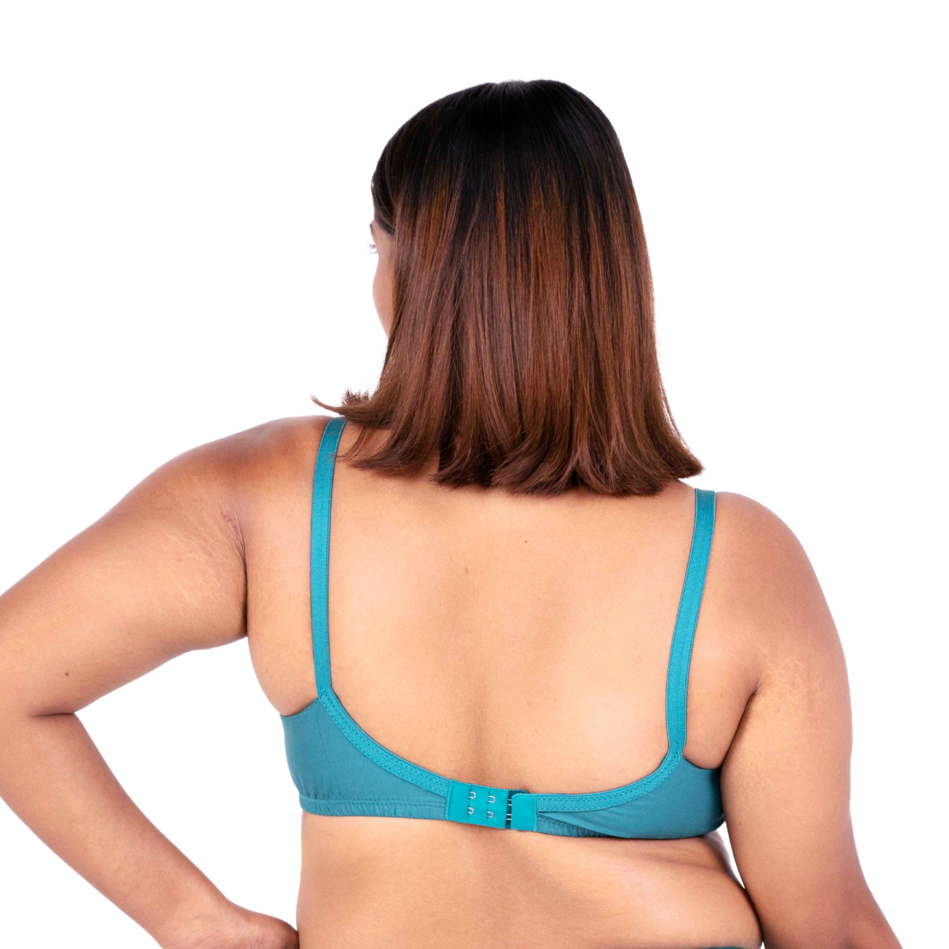 Vimal Poppy 100% Cotton Round Stitch Bra back view designed by Gossip by Mybra
