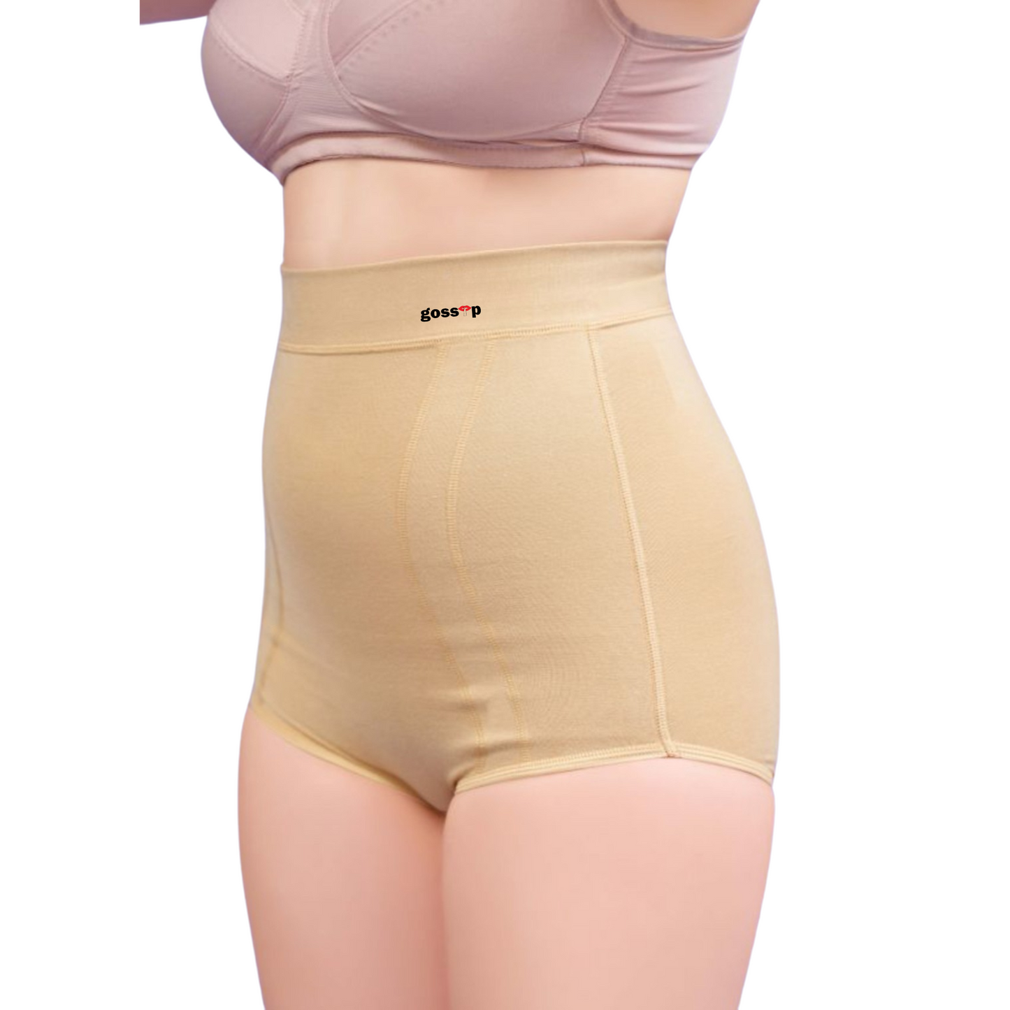 Waist cincher shapewear side view highlights its design and contouring shape only available on gossip by mybra lingerie.