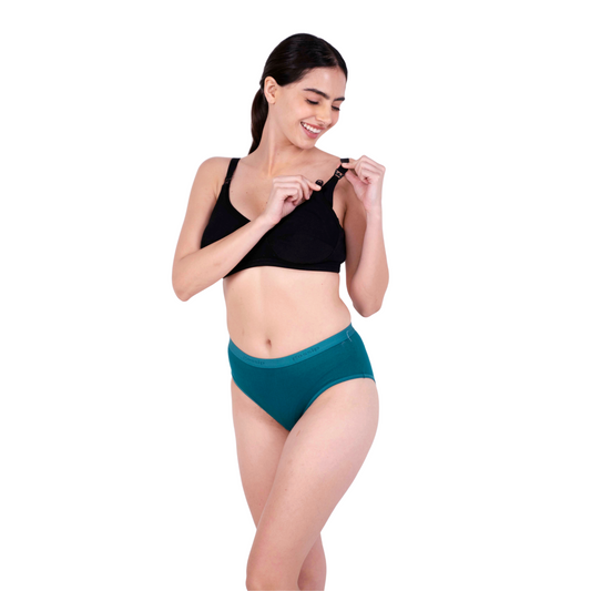 Black non padded nursing bra front view by gossip by mybra