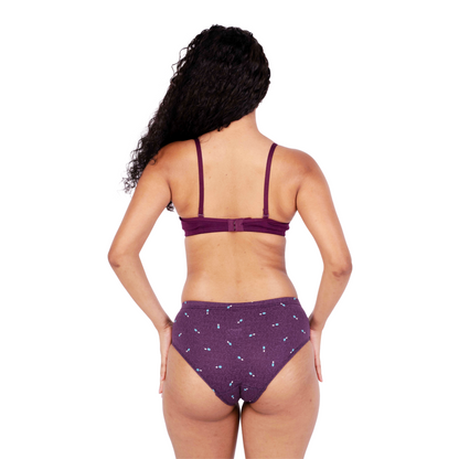 purple demi coverage bra bcak view by gossip by mybra